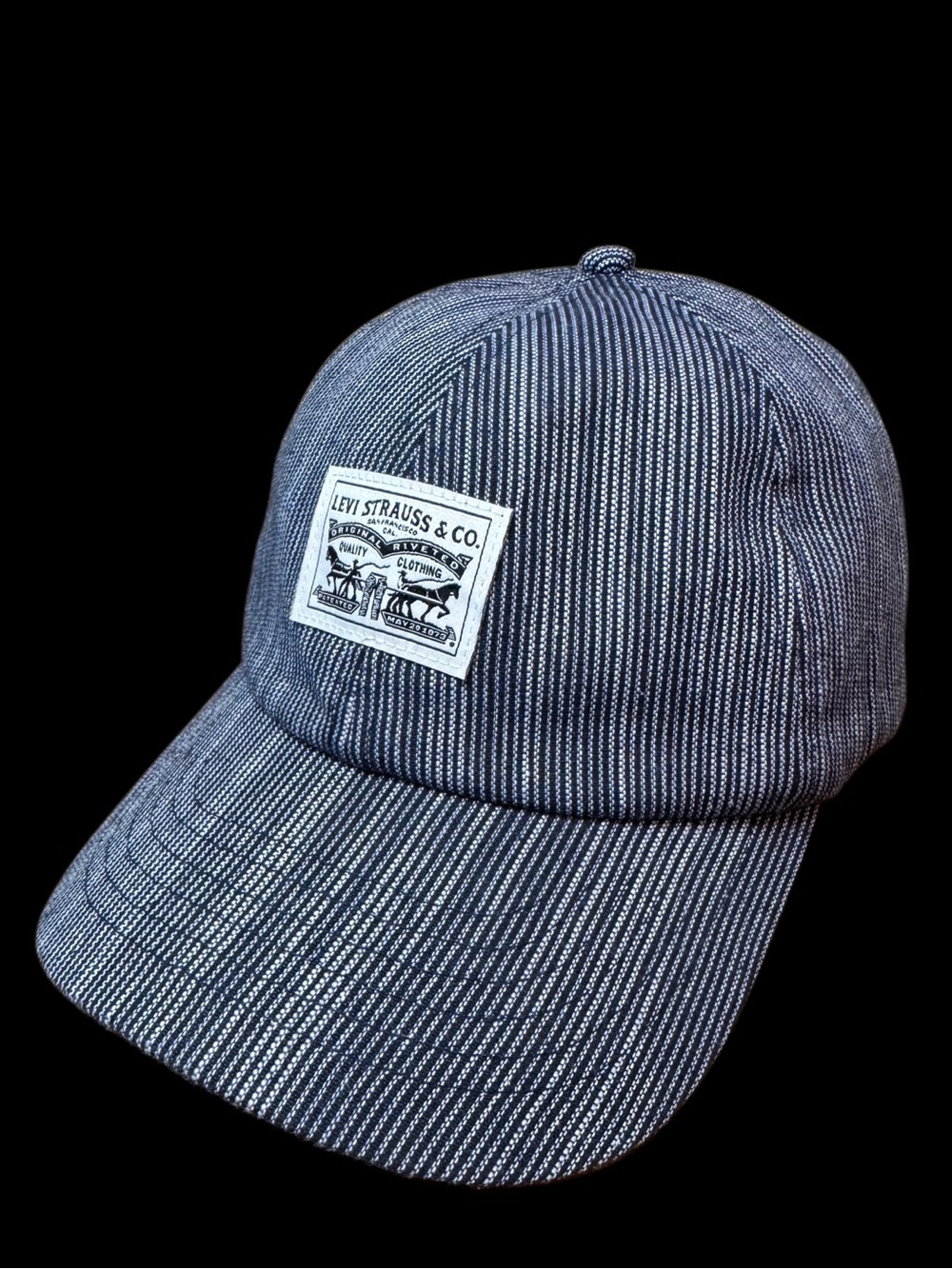 🛍️ 2/$20 Levis Railway Stripe Blue Adjustable Buckle Baseball Cap Hat